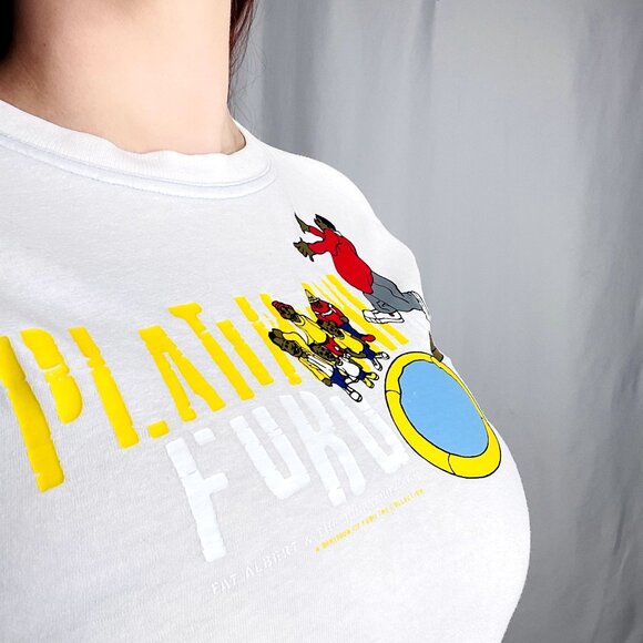 Vintage FUBU Platinum Fat Albert & TJG Short T Shirt Baby Tee Small / S - Picture 7 of 16